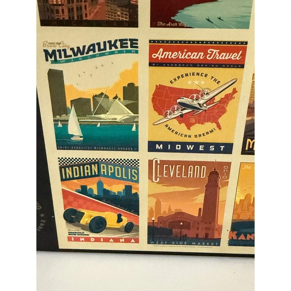 Americanflat American Travel Midwest 500 Piece Puzzle Anderson Design Group Art
